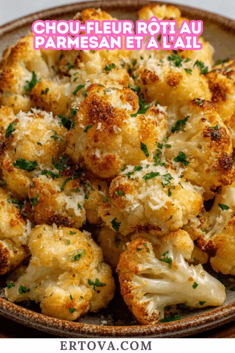 Chou-fleur rôti au parmesan et à l’ail