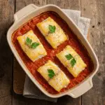 Plat complet de cabillaud au four sauce tomate