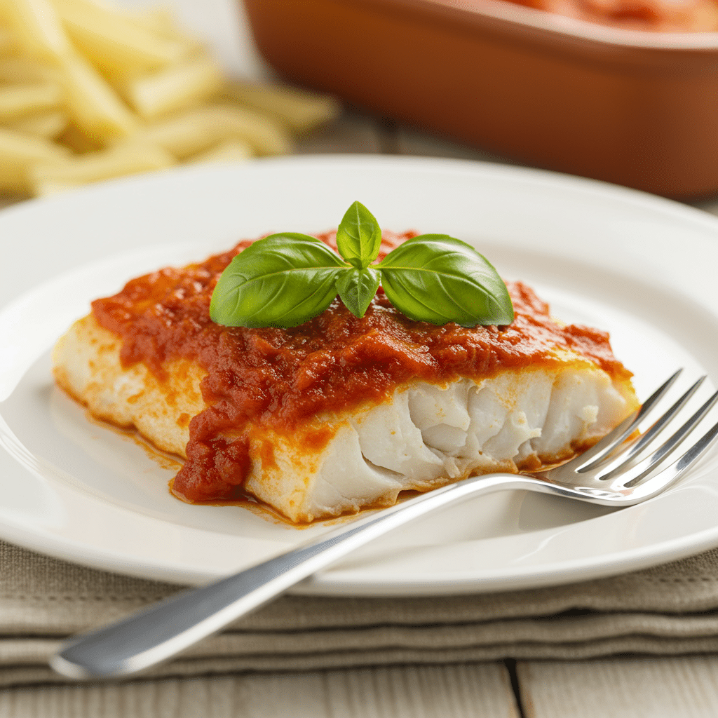 Portion de cabillaud sauce tomate