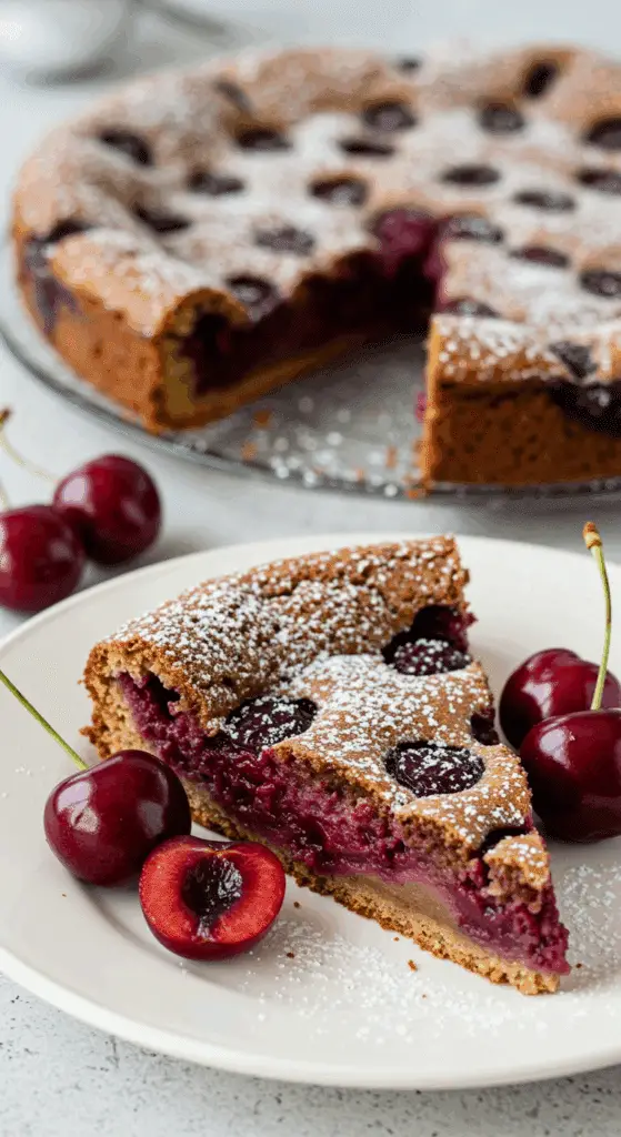 Part de Clafoutis Chocolat-Cerises