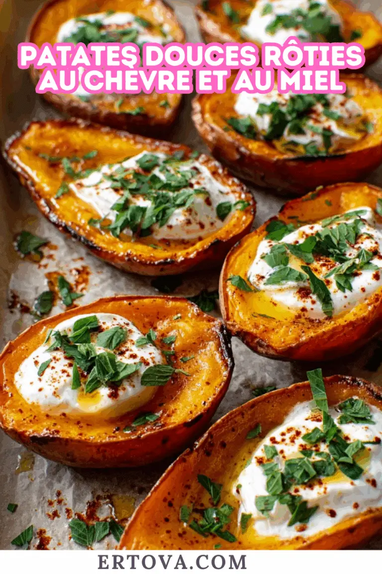 Patates douces rôties au chèvre et au miel