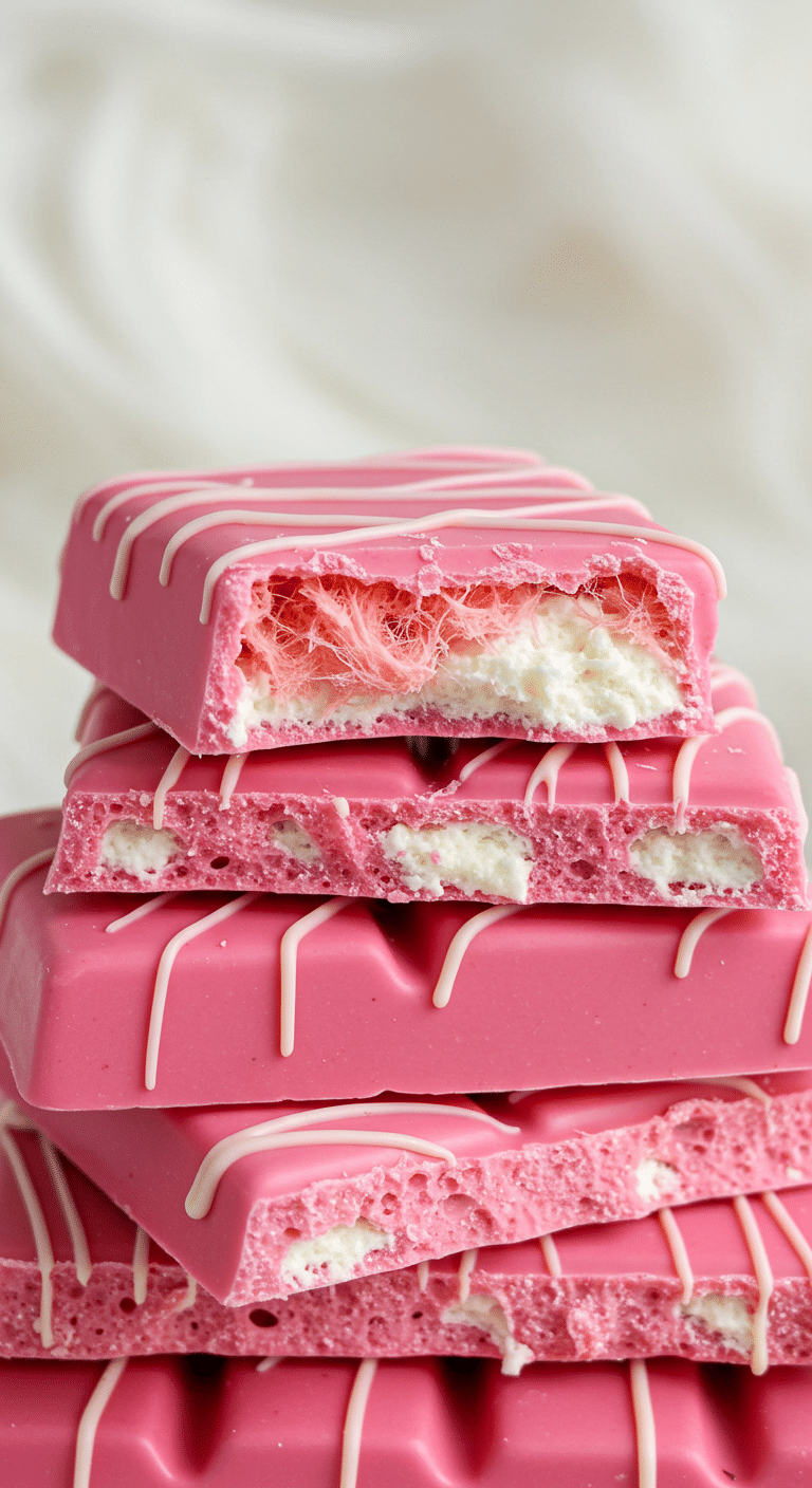 Cheveux d'ange chocolat blanc fraise et pistache