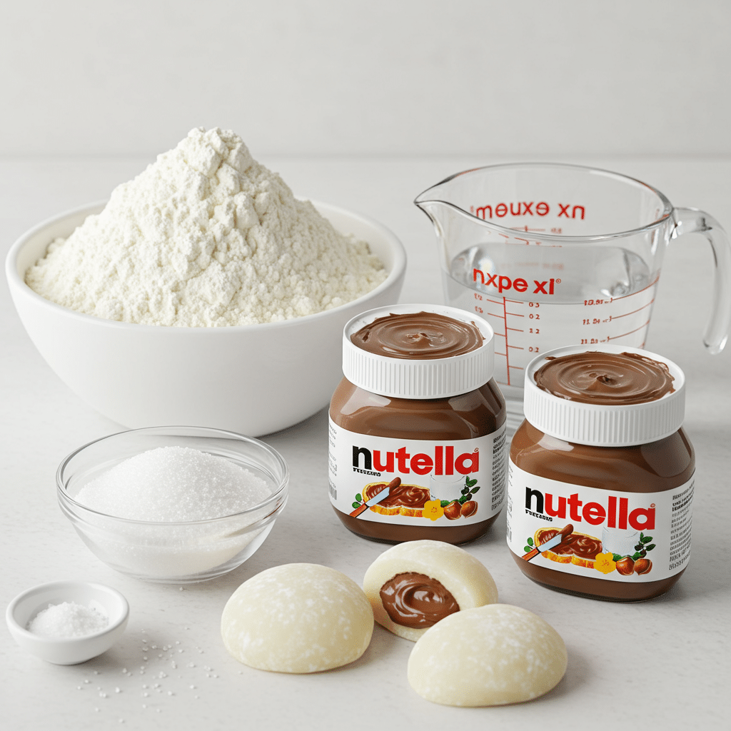 Ingrédients mochi au Nutella