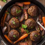 BOULETTES DE BŒUF FAÇON BOURGUIGNON