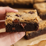 assemblage recette brookie pâte cookie brownie moule