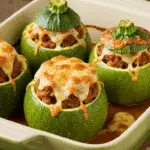 courgettes farcies mozzarella gratinées plat méditerranéen complet famille
