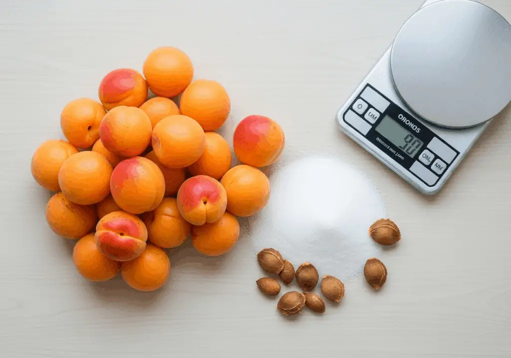 Ingrédients pour confiture d'abricots