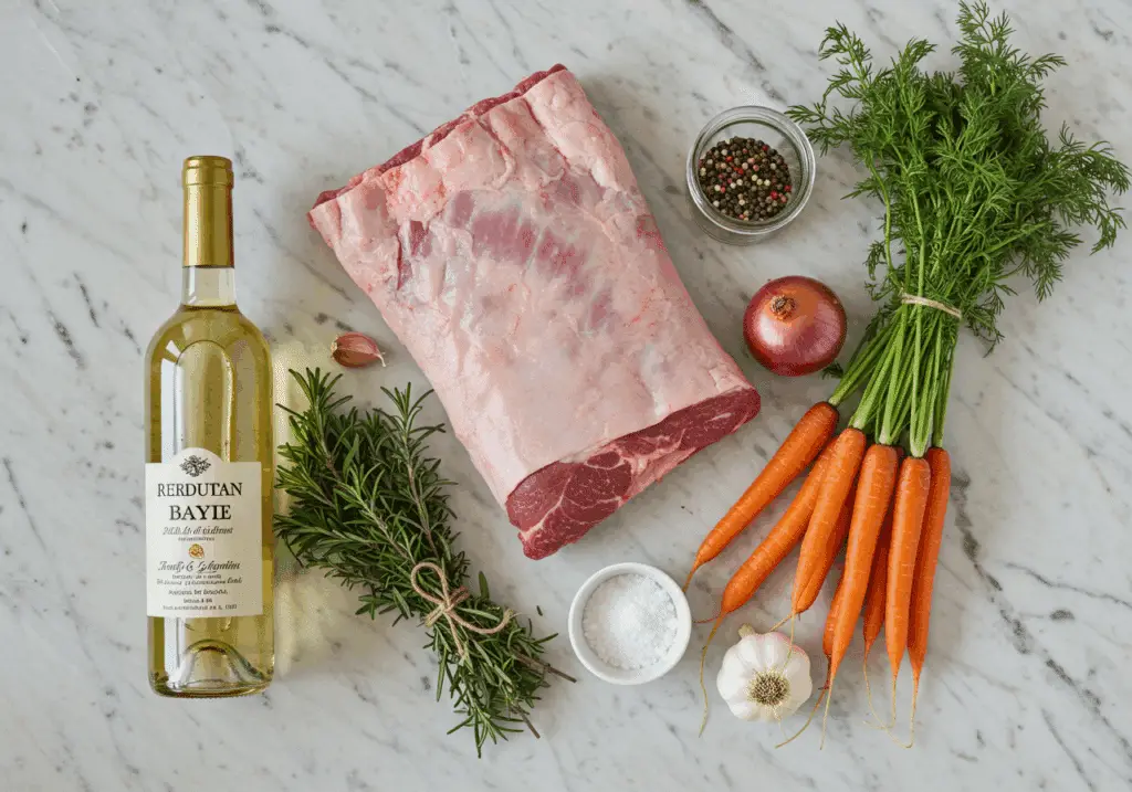 ingredients-agneau-cuillere-marinade-vin-blanc-aromates