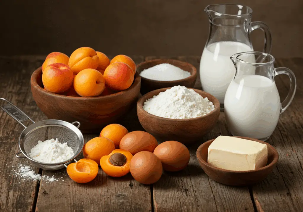 Ingrédients pour clafoutis aux abricots recette grand-mère