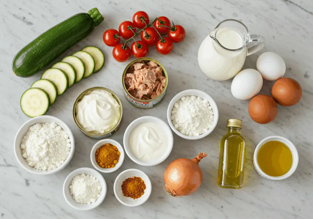ingredients-clafoutis-courgettes-thon-tomates-oeufs-creme