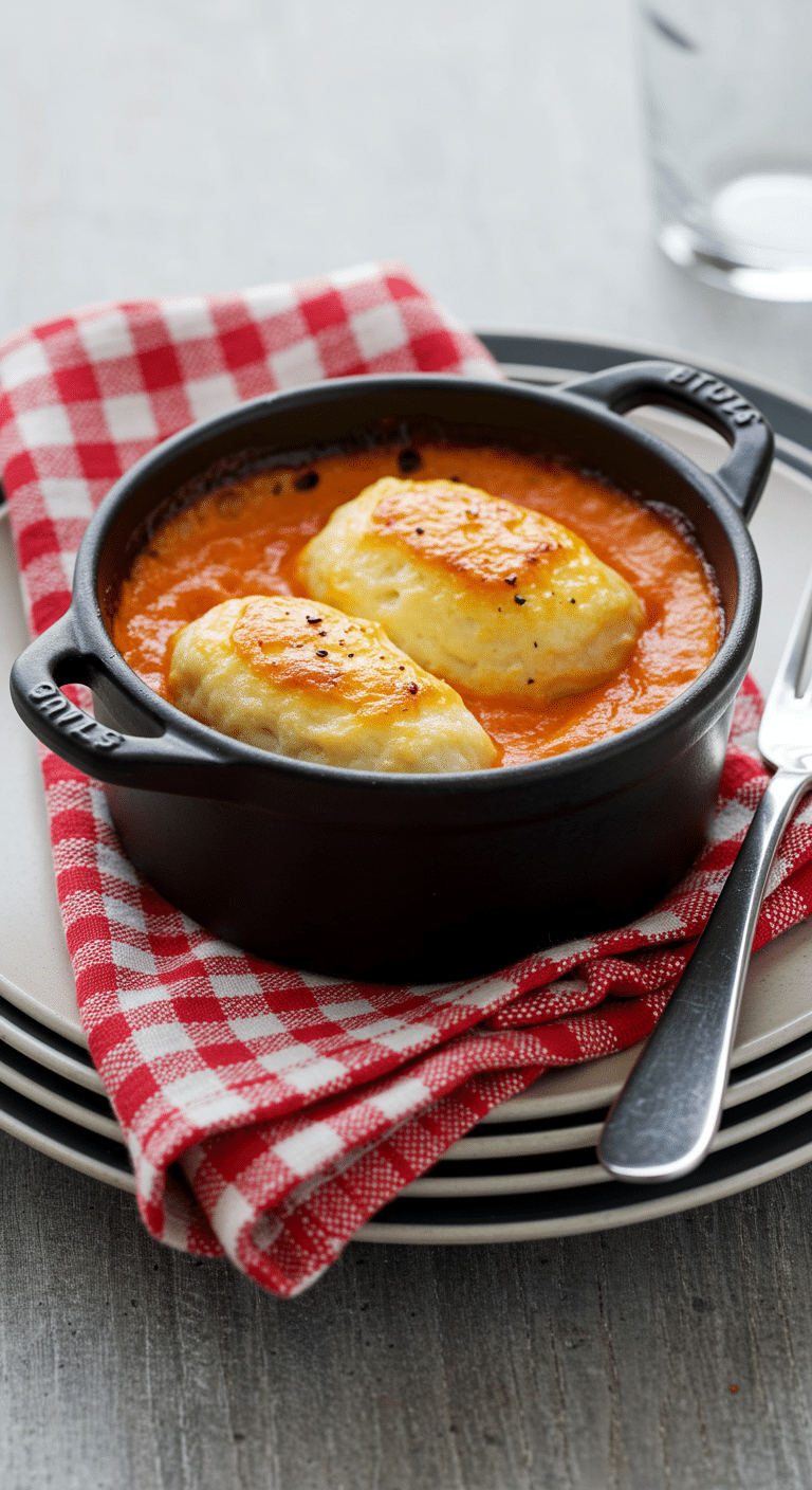 Quenelles de poisson, sauce Aurore françaises traditionnelles
