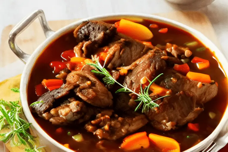 Agneau à l’étouffée façon Portugaise