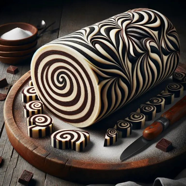Gâteau Roulé Zèbre au Chocolat