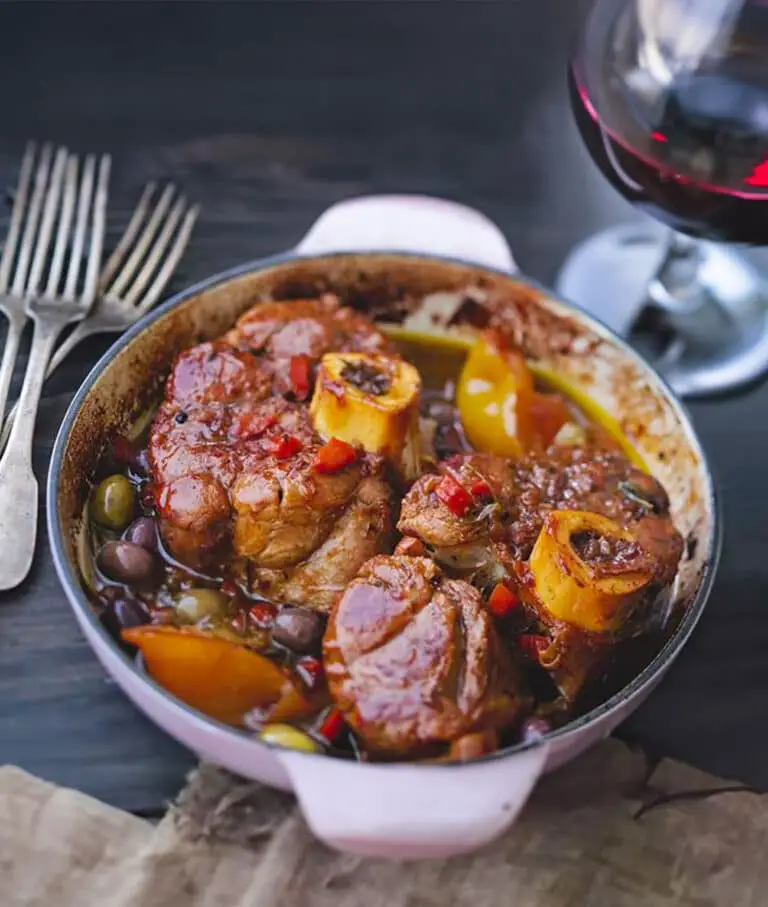 Jarret de Veau aux Olives et Citron Confit