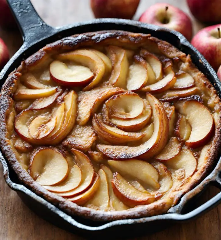 Clafoutis aux Pommes Caramélisées: Un Délice Doré à Déguster Sans Modération