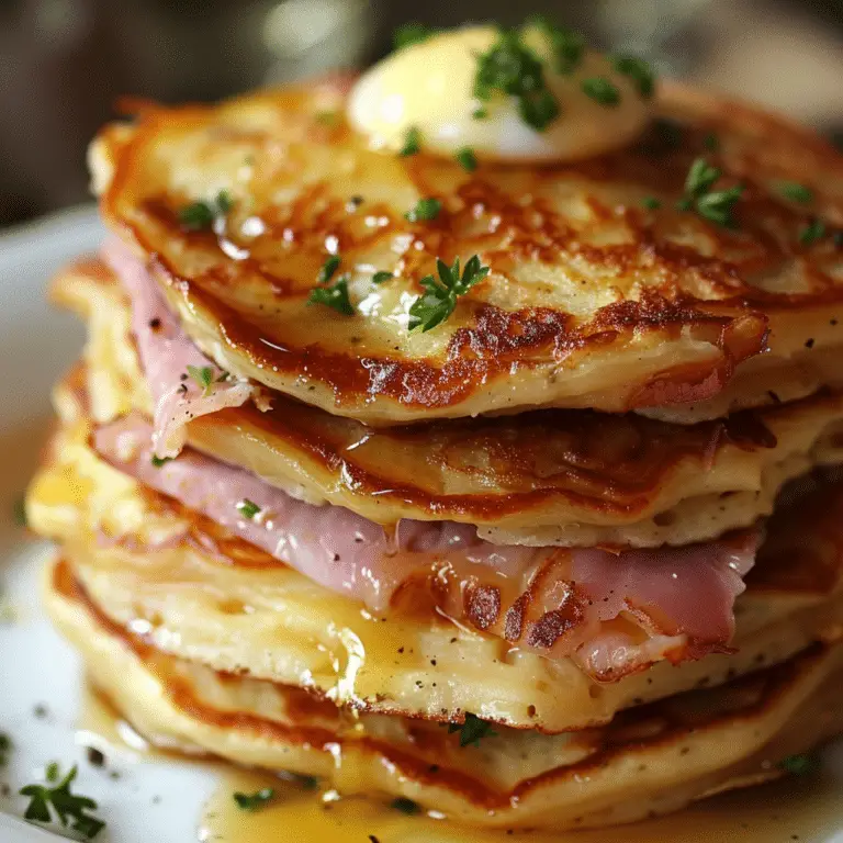 Pancakes Salés au Jambon et au Fromage Gruyère : Une Fusion de Saveurs Traditionnelles et de Confort