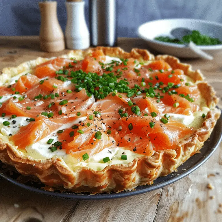 Quiche Délicieuse au Saumon Fumé et Boursin