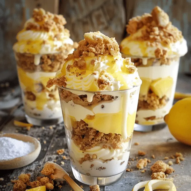 Délice de Verrine Citron-Mascarpone avec Crumble