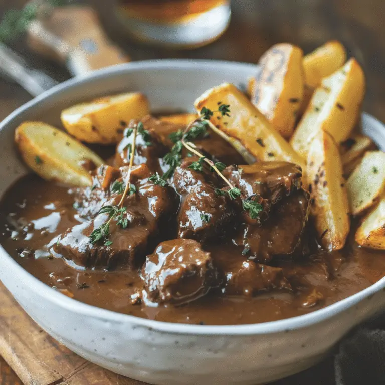 Carbonade Flamande avec Frites : Un Ragoût Authentique et Réconfortant