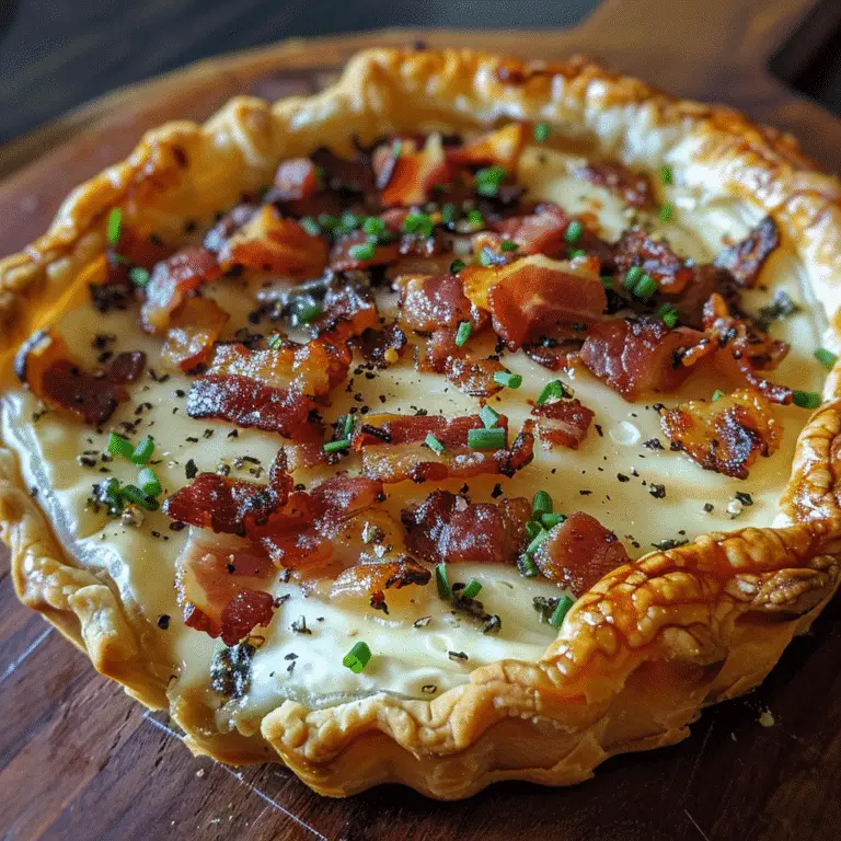 Tarte Rustique au Camembert et Lardons Croustillants