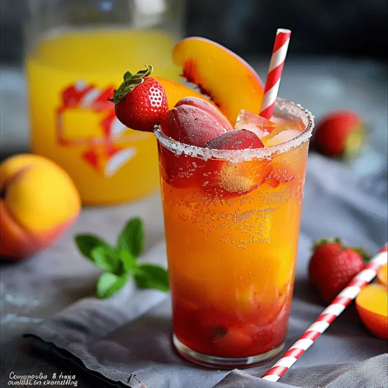 Mocktail Doux à la Fraise et aux Nectarines