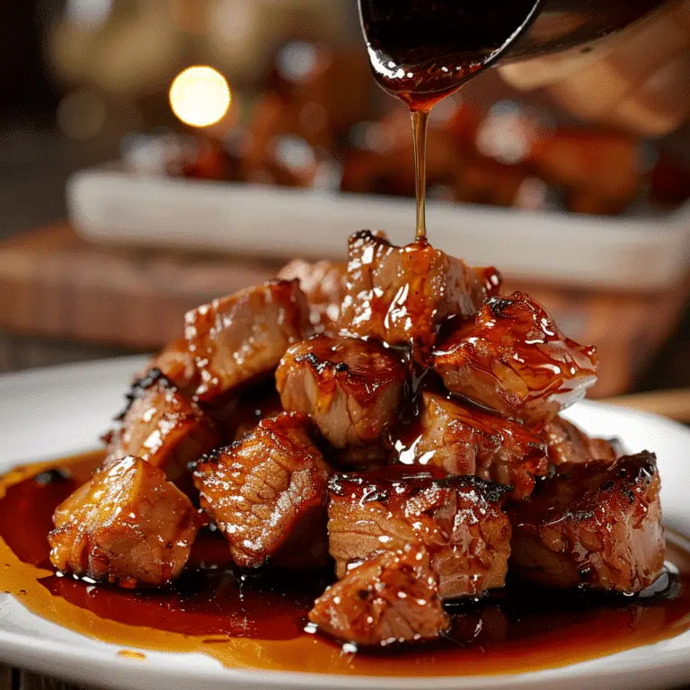 Porc Caramélisé avec Sauce Soja et Gingembre