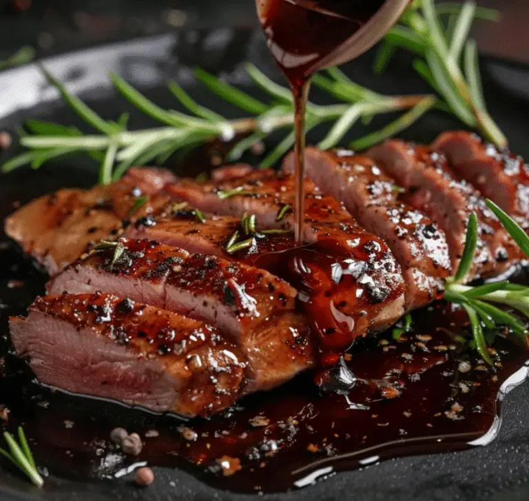 Magret de Canard Glacé au Miel et Vinaigre Balsamique