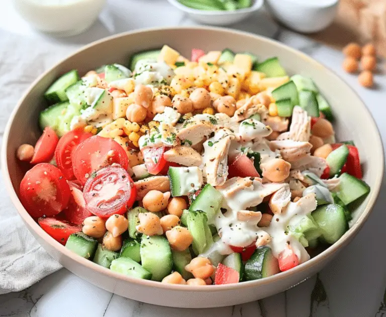 Salade Légère de Crudités au Poulet