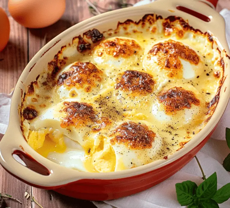 Gratin d’œufs durs à la béchamel