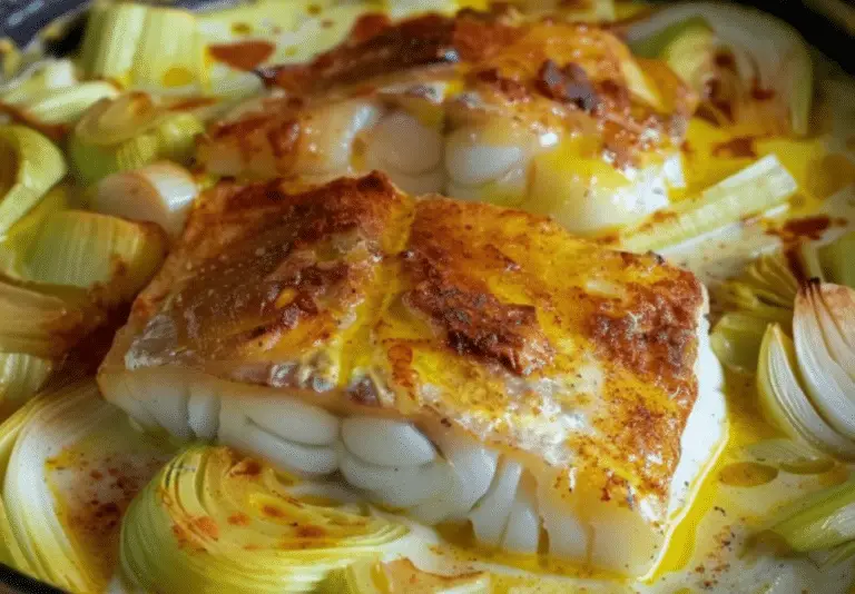Découvrez la Subtilité des Saveurs avec le Cabillaud Épicé au Poireau et Lait de Coco