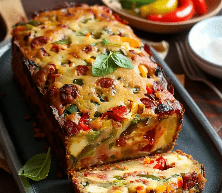Cake au chorizo et aux poivrons