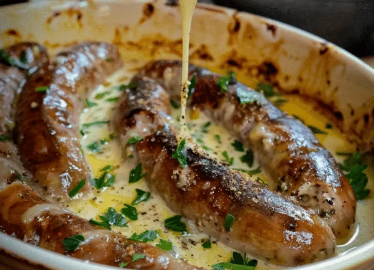 Andouillettes à la Moutarde et au Vin Blanc