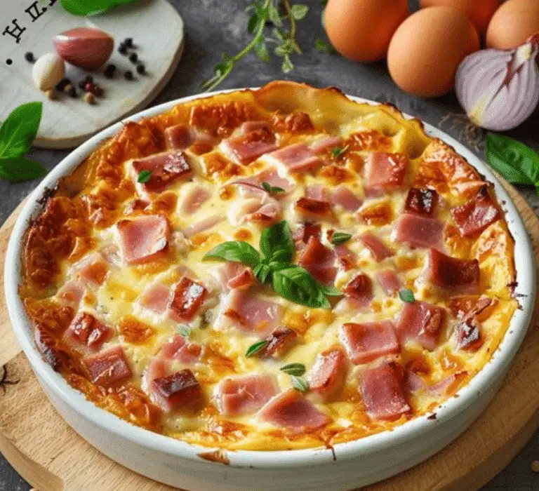 Clafoutis Salé au Jambon et au Parmesan