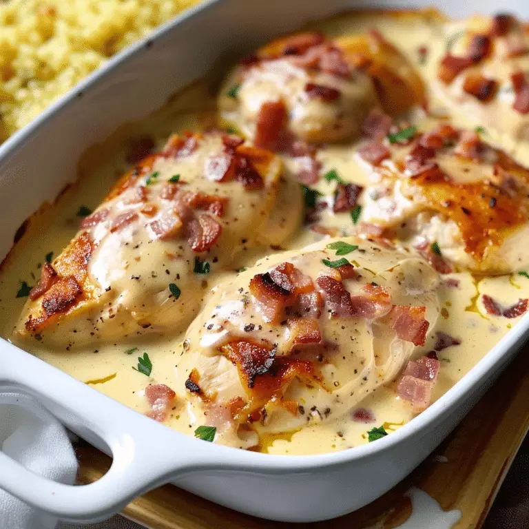 Délice de Poulet Crémeux aux Lardons : Une Recette Incontournable