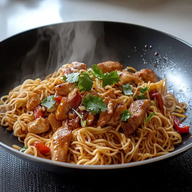 Nouilles Sautées au Poulet Caramélisé