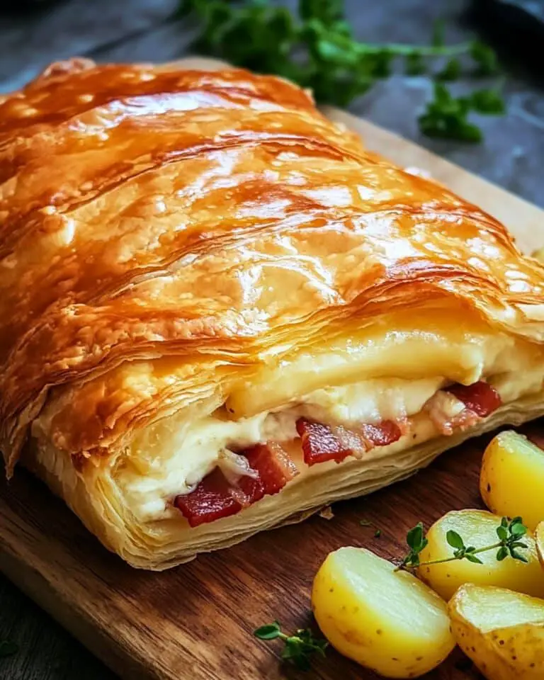 Feuilleté au Camembert, Pommes de Terre et Lardons : Un Plat Réconfortant et Gourmand