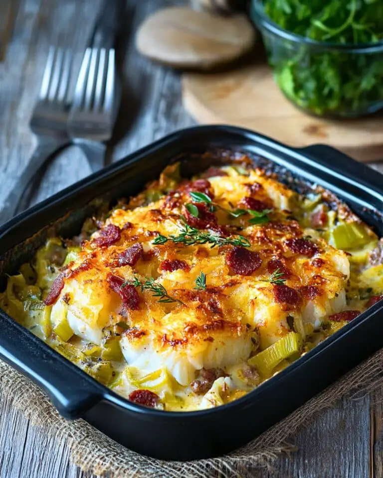 Gratin de Poireaux au Chorizo et Cabillaud : Une Recette Réconfortante et Savoureuse