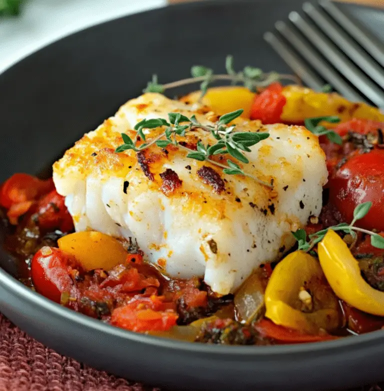 Cabillaud à la Basquaise aux Poivrons : Une Recette Colorée et Savoureuse