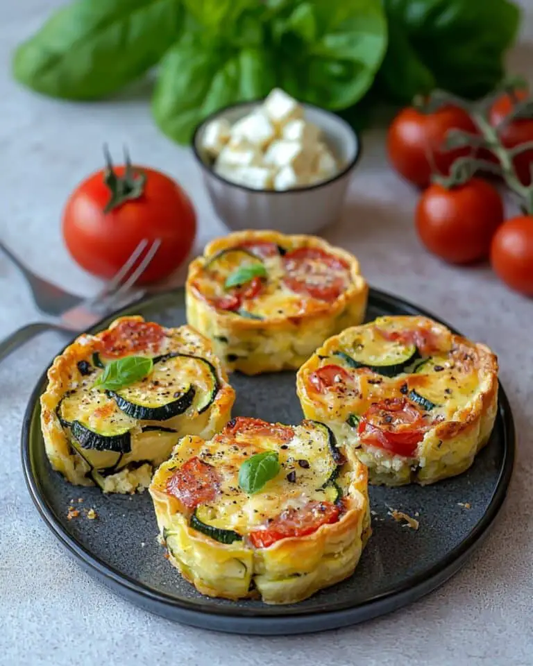 Flans à la Courgette, Tomates et Feta : Un Plat Léger et Savoureux