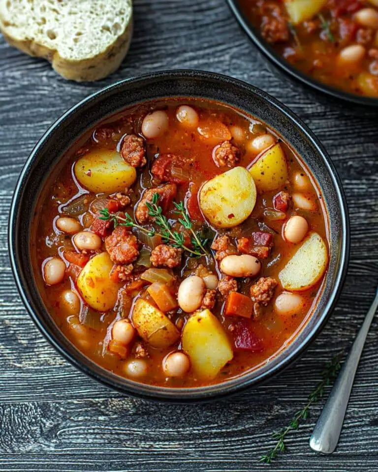 Mijoté de Haricots Blancs, Chorizo et Pommes de Terre