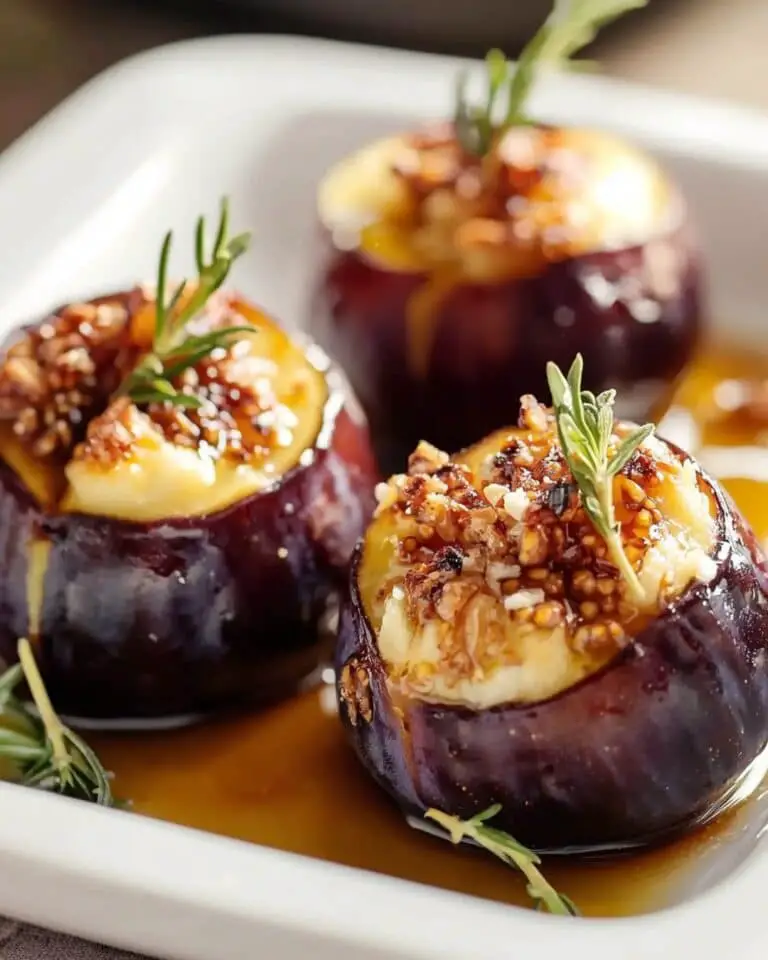 Figues rôties au chèvre et au miel 🍯🍃