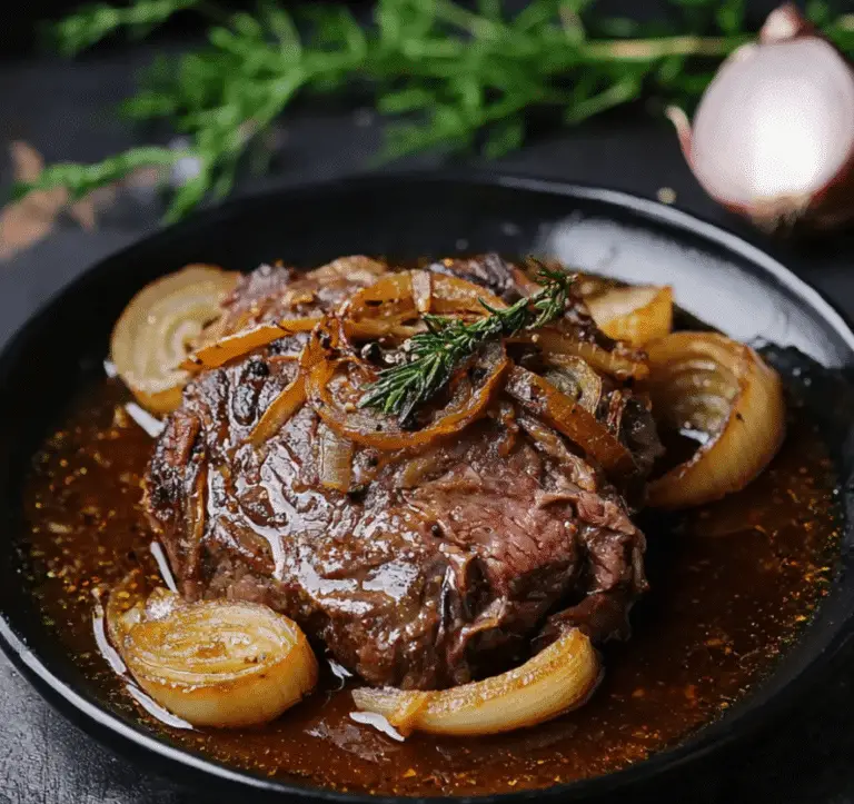 Paleron de Bœuf Confit aux Oignons et Épices