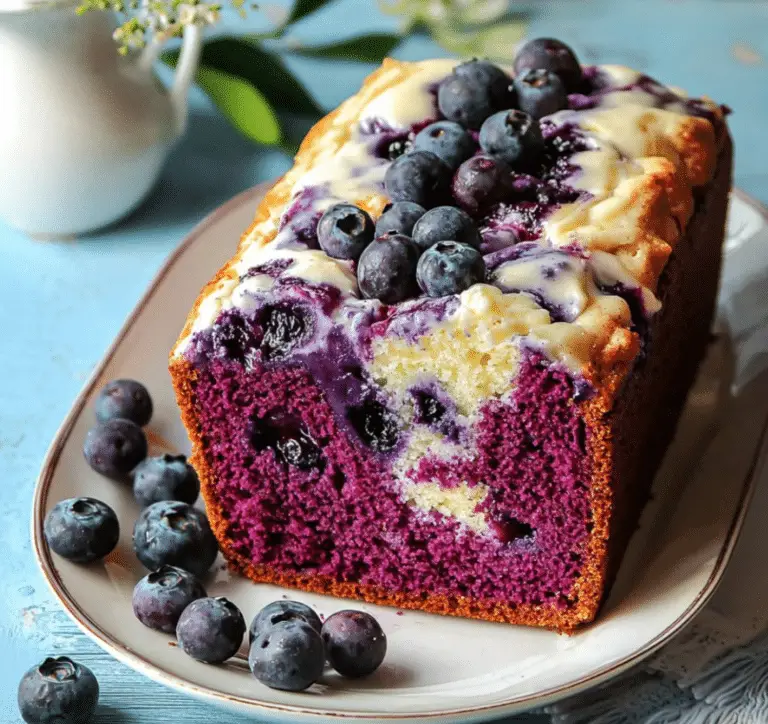 Cake Marbré aux Myrtilles, Moelleux et Fruité
