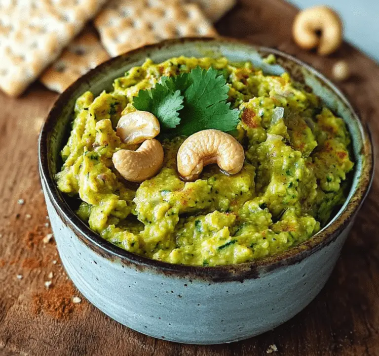 Tartinade de Courgettes aux Noix de Cajou et Épices : Une Délicieuse Alternative Végétale