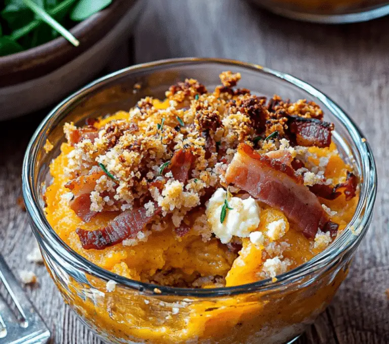 Crumble de Potiron au Bacon et Chèvre 🥓🧀
