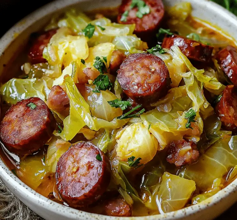 Chou Vert Braisé aux Saucisses : Un Plat Rustique et Réconfortant 🥬🌭