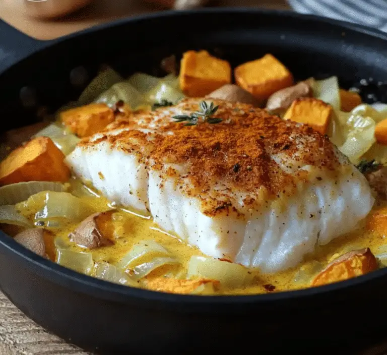 Cabillaud Épicé au Lait de Coco et Poireaux : Un Plat Parfumé et Délicieux 🍋🌶️