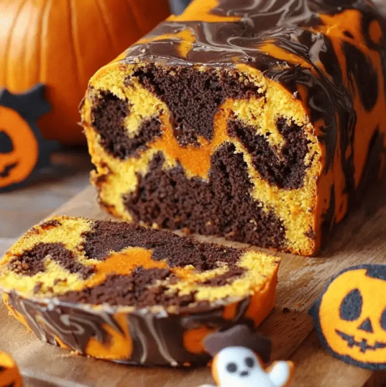 Cake d’Halloween au Potiron et Chocolat Noir : Un Délice Automnal 🎃🍫