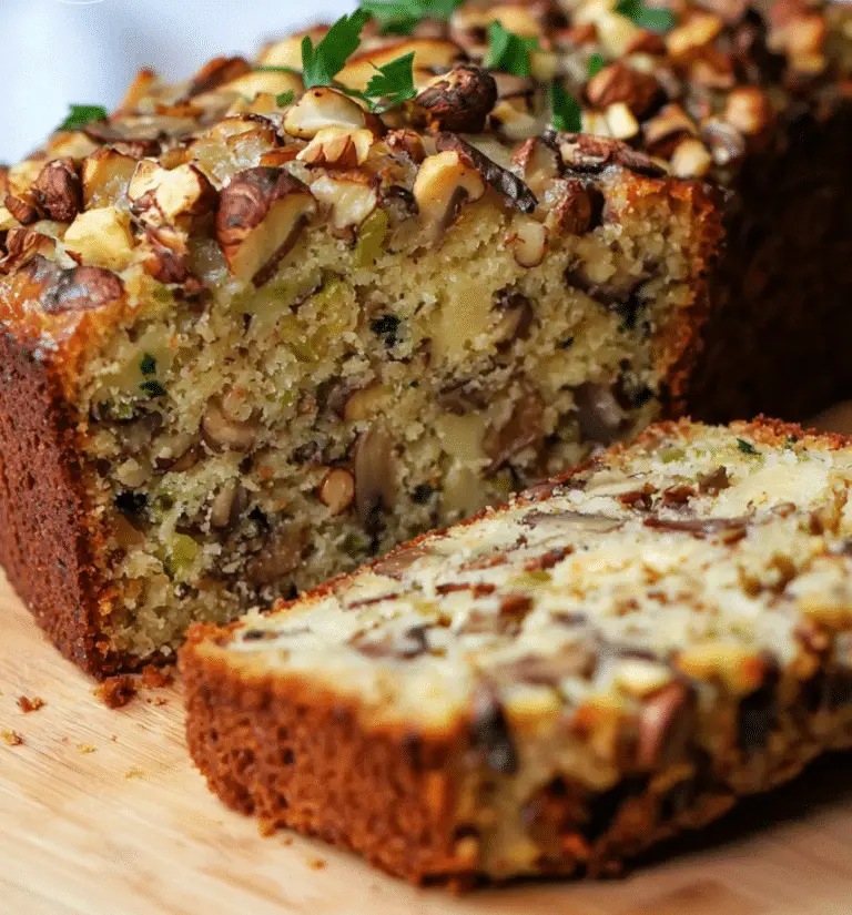Cake Salé aux Champignons, Comté et Noisettes 🍄🧀🌰