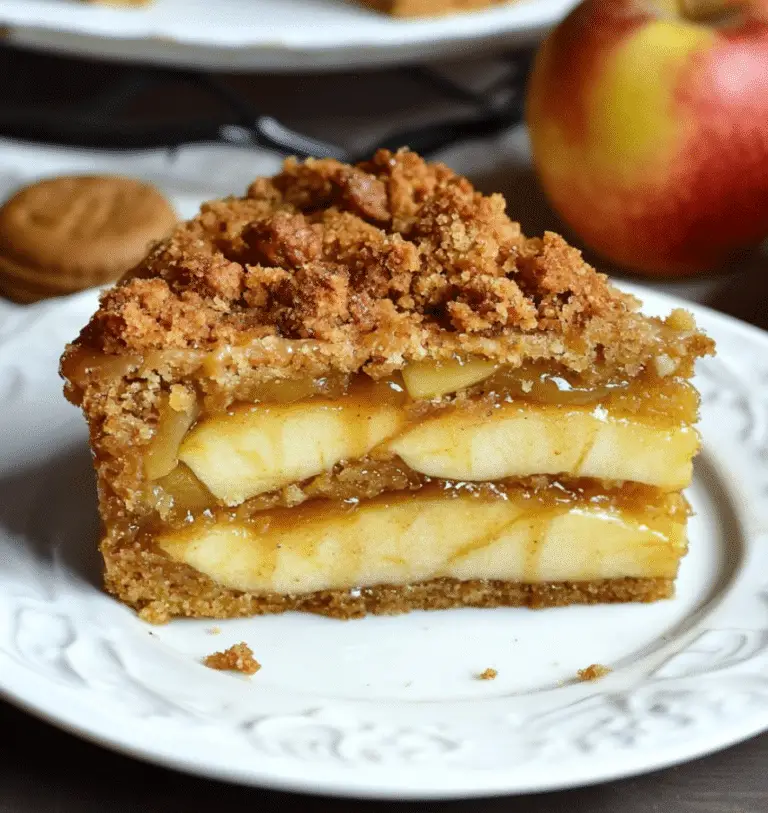 Gâteau Moelleux aux Pommes et Spéculoos avec Caramel 🍎🍮